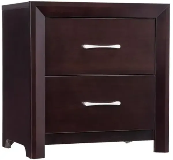 Homelegance Edina 2-Drawer Nightstand, Dark Cherry
