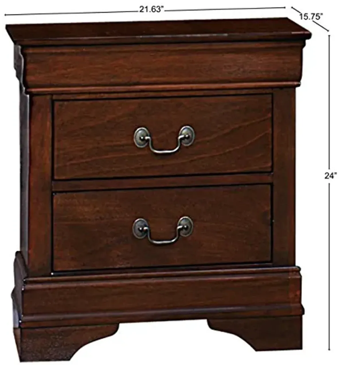 Homelegance Quincy 2-Drawer Nightstand, Cherry (2147-4)