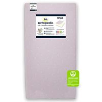 Serta Sertapedic Petals Dual Sided Premium Recycled Fiber Core Crib and Toddler Mattress - Waterproof - GREENGUARD Gold Certified - Trusted 7 Year Warranty - Made in USA Pink