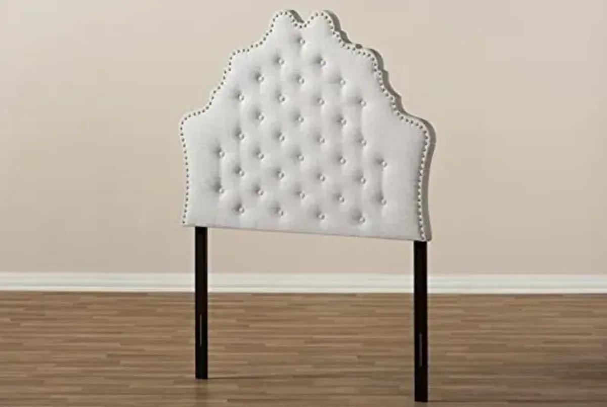 Baxton Studio Matilda Modern and Contemporary Greyish Beige Fabric Twin Size Headboard