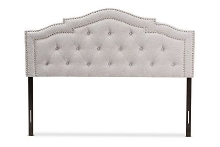 Baxton Studio Edolie Modern and Contemporary Greyish Beige Fabric King Size Headboard