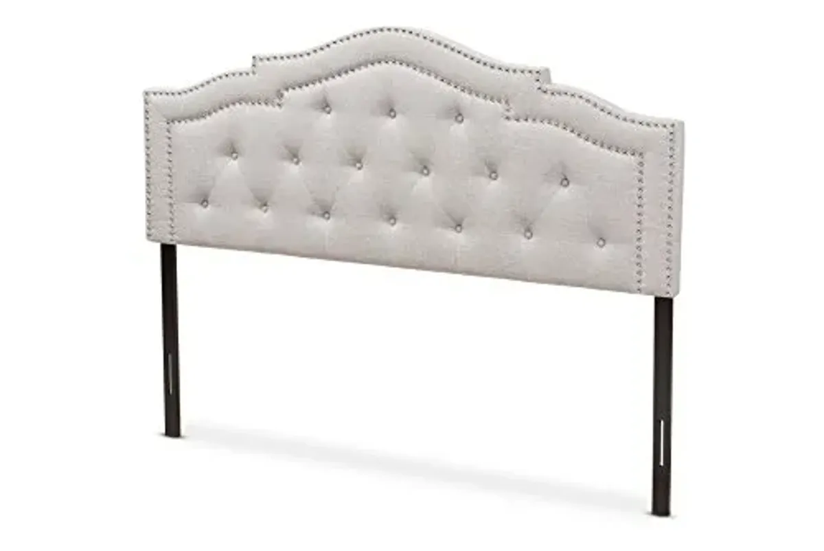 Baxton Studio Edolie Modern and Contemporary Greyish Beige Fabric Queen Size Headboard