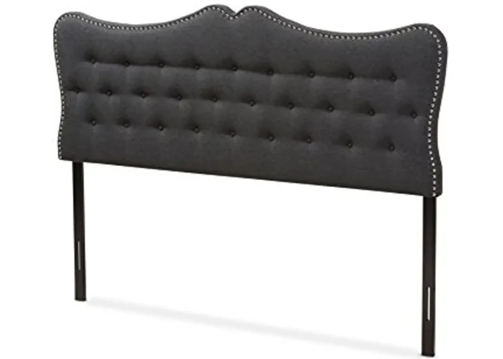 Baxton Studio Allina Modern and Contemporary Dark Grey Fabric Queen Size Headboard