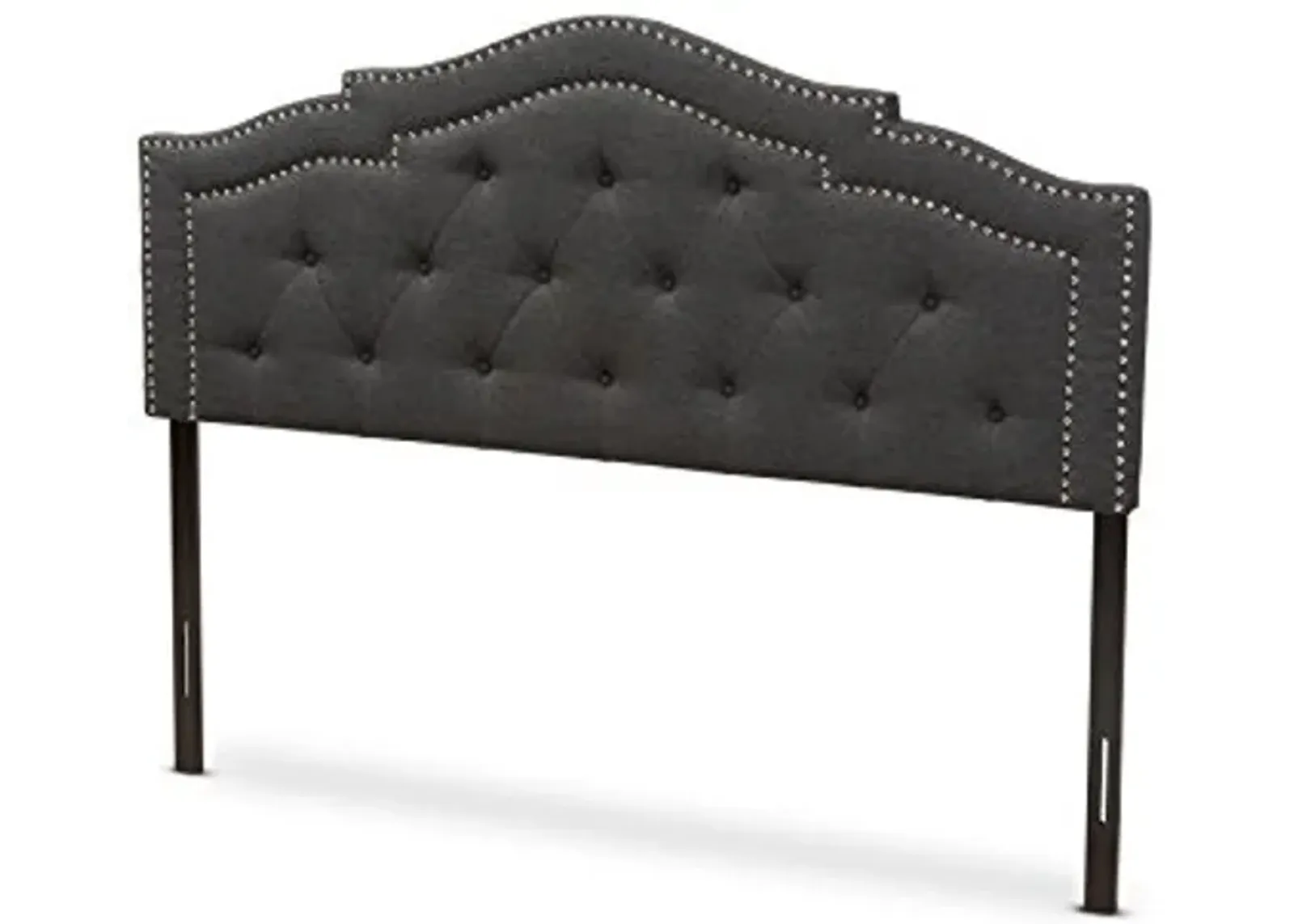 Baxton Studio Edolie Modern and Contemporary Dark Grey Fabric Queen Size Headboard