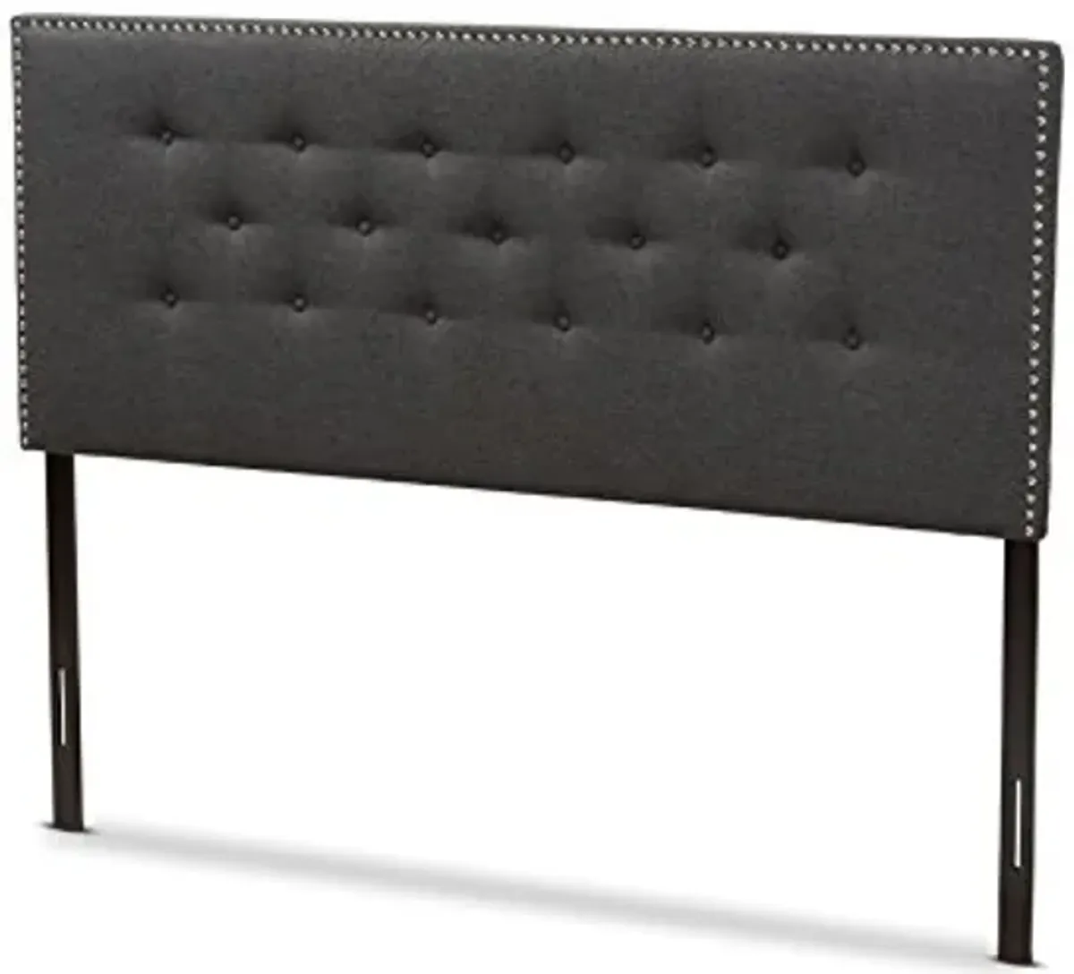 Baxton Studio Windsor Modern and Contemporary Dark Grey Fabric Full Size Headboard