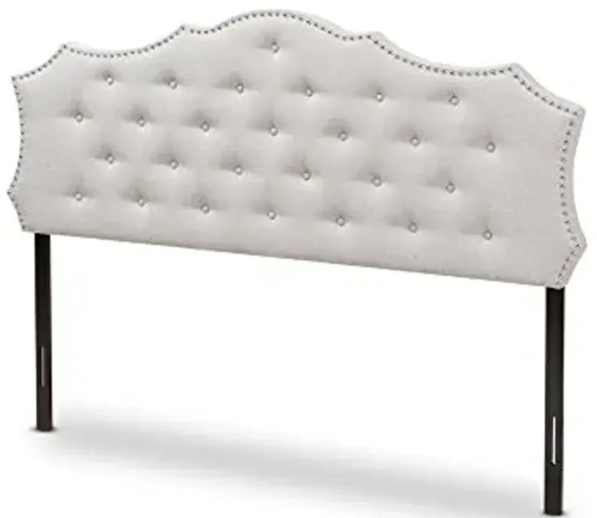 Baxton Studio Coralie Modern and Contemporary Greyish Beige Fabric Full Size Headboard