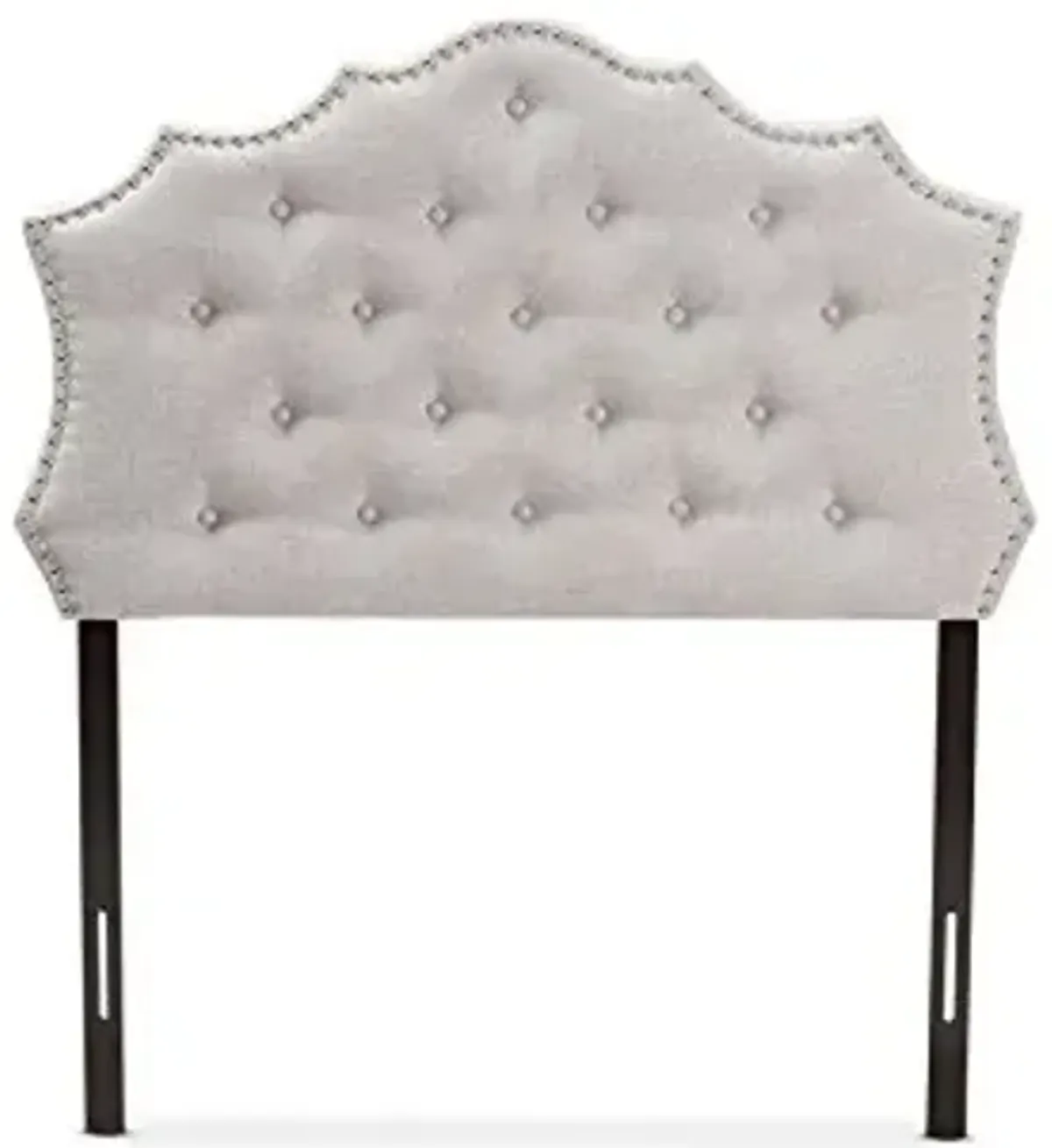 Baxton Studio Coralie Modern and Contemporary Greyish Beige Fabric Twin Size Headboard