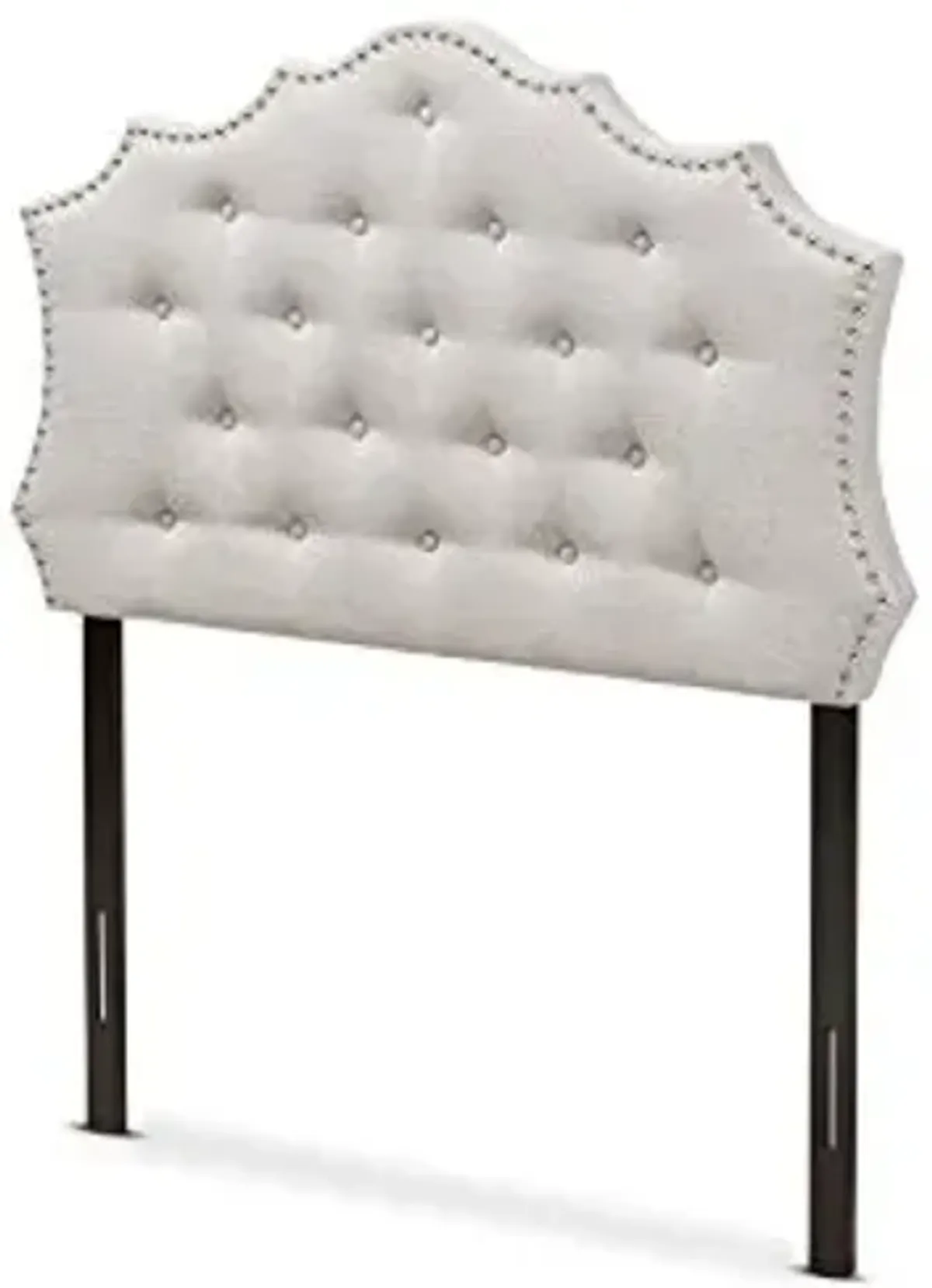 Baxton Studio Coralie Modern and Contemporary Greyish Beige Fabric Twin Size Headboard