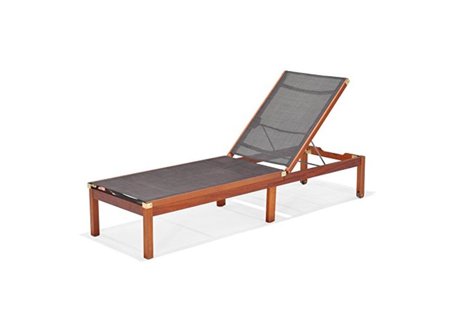 Amazonia Bahamas Patio Chaise Lounger, Brown
