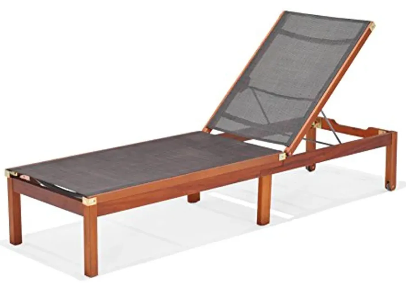 Amazonia Bahamas Patio Chaise Lounger, Brown