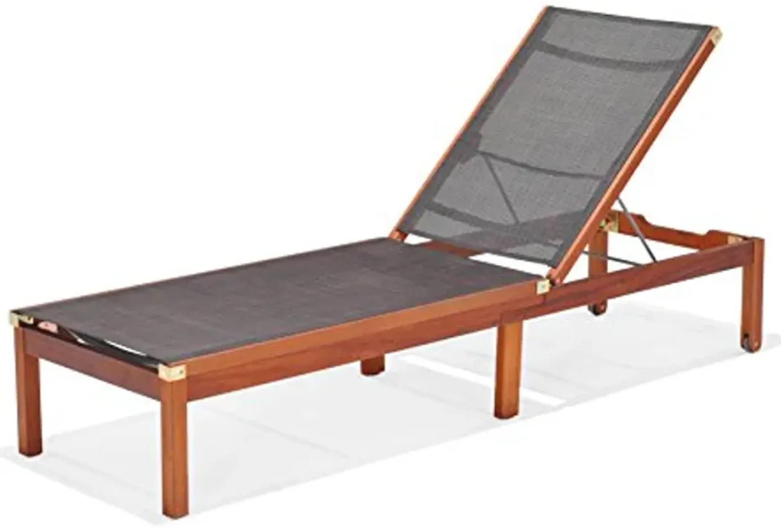 Amazonia Bahamas Patio Chaise Lounger, Brown