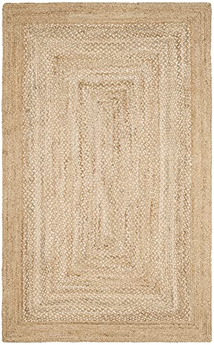 SAFAVIEH Natural Fiber Collection 5' x 8' Ivory NF885B Handmade Farmhouse Country Jute Area Rug