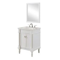 Elegant Lighting 24 in. Single Bathroom Vanity Set in Antique White
