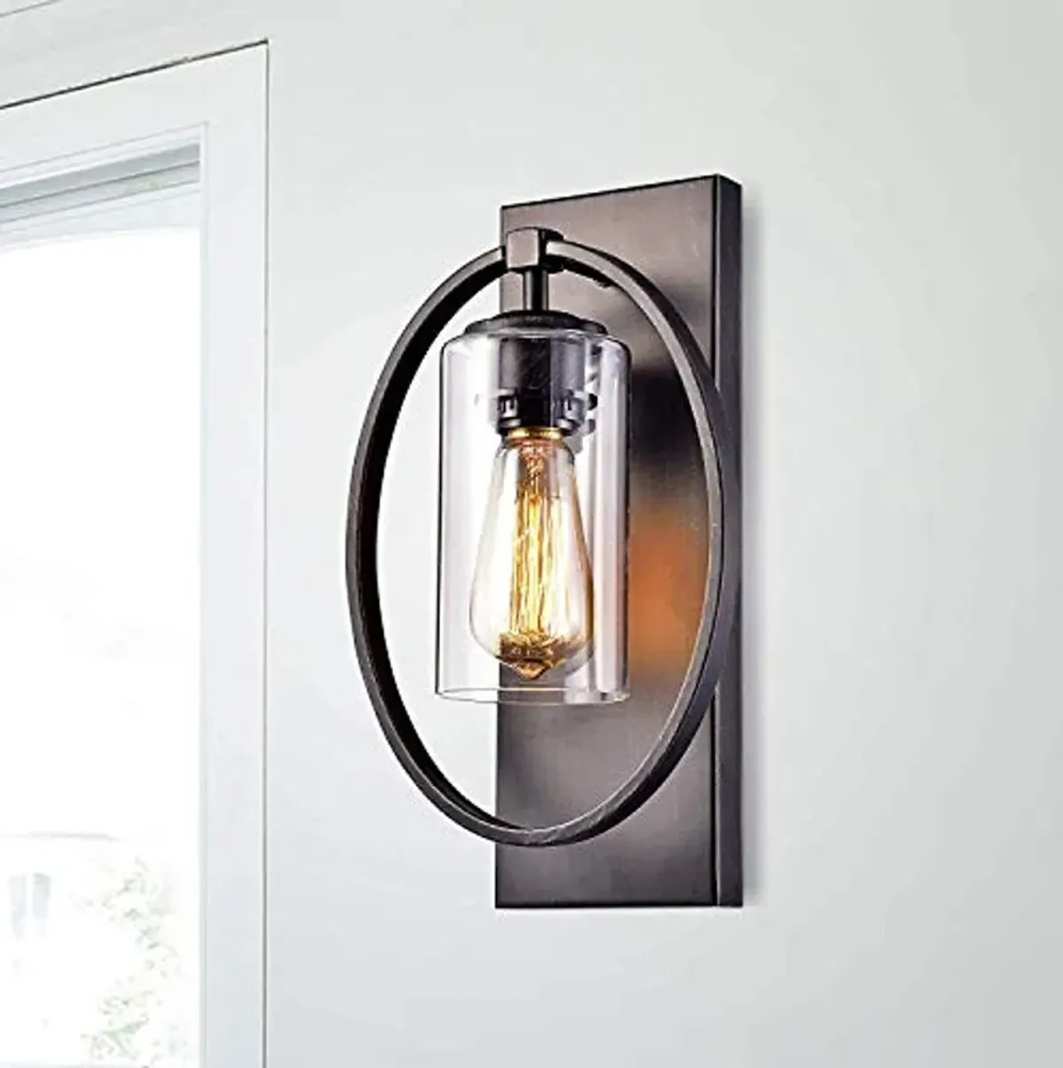 Jojospring Anastasia Single Light Wall Sconce with Clear Glass Shade