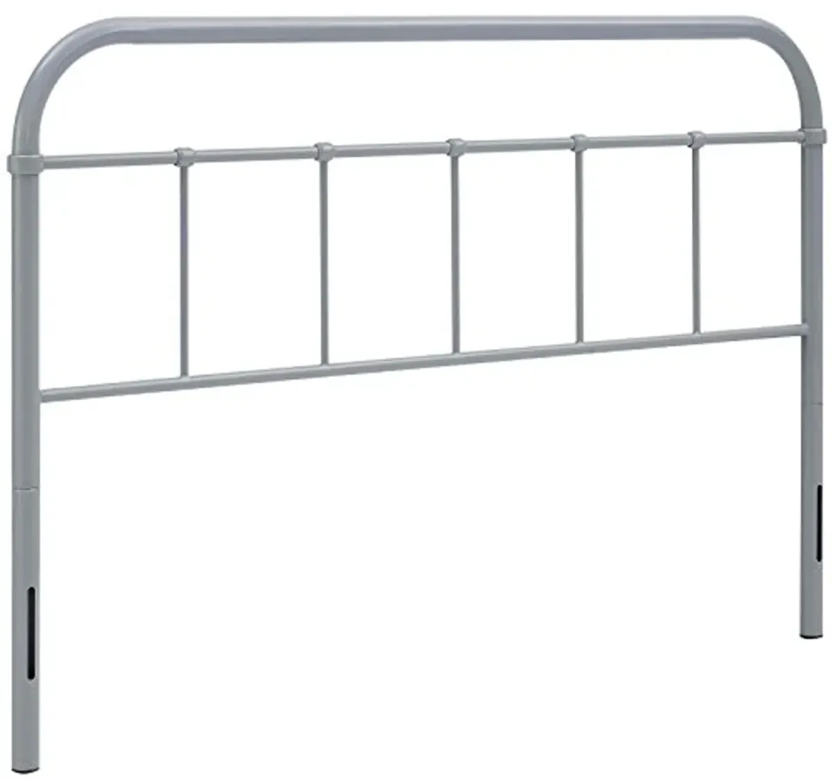 Modway Serena Rustic Farmhouse Steel Metal King Headboard in Gray