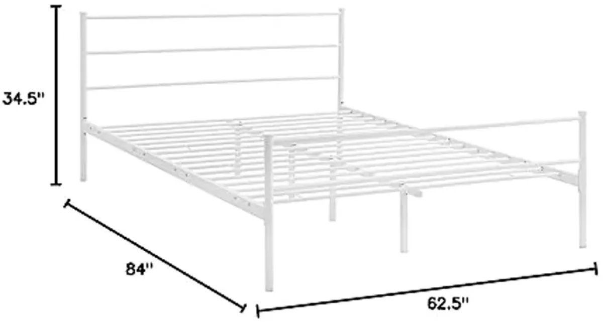 Modway Alina Queen Size Platform Bed Frame With Headboard In White