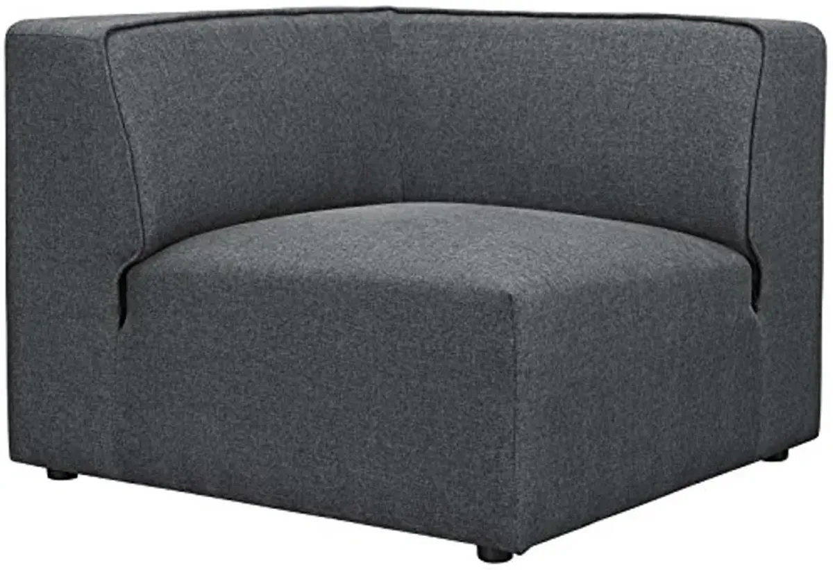 Modway Mingle Contemporary Modern 5-Piece Sectional Sofa Set in Gray