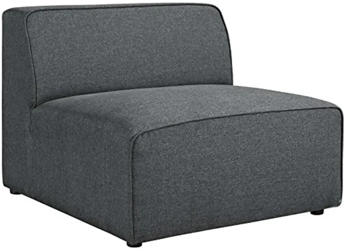 Modway Mingle Contemporary Modern 5-Piece Sectional Sofa Set in Gray