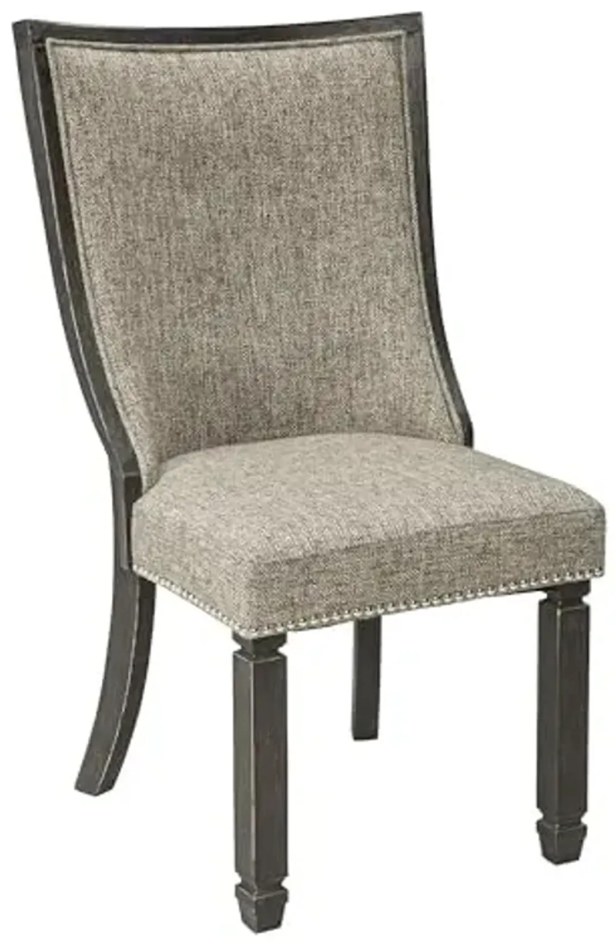 Signature Design by Ashley Tyler Creek Urban Farmhouse Upholstered Dining Chair, 2 Count, Almost Black
