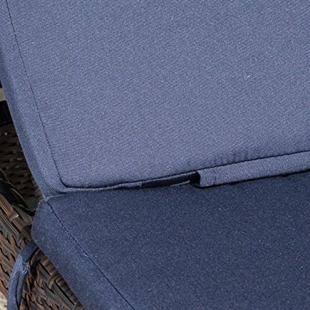 Christopher Knight Home 632 Salem Outdoor Lounge Cushions, 2-Pcs Set, Navy Blue