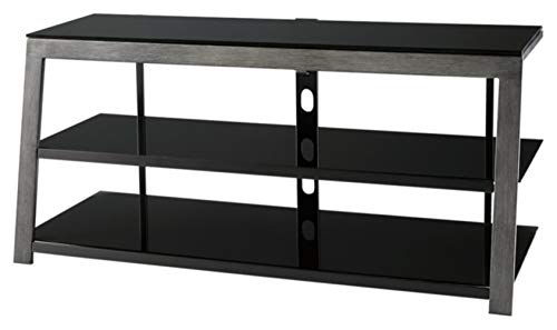 Signature Design by Ashley Rollynx Modern Industrial TV Stand, Fits TVs up to 45", Silver & Black