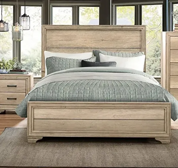 Lonan Modern Rustic Wood Queen Bed by Homelegance