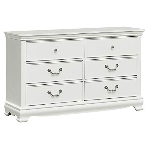 Homelegance Lexicon Lucida 54-inch 6 Drawers Traditional Wood Dresser in White