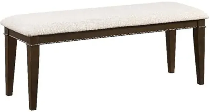 Homelegance Lexicon Makah Asian Hardwood Dining Room Bench in Dark Brown Finish