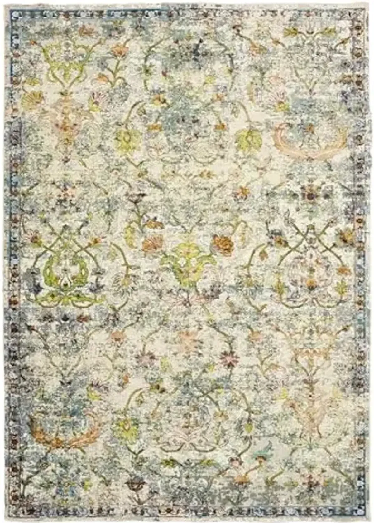LR Home indoor 9x12 area rugs for home decor | Turkish rugs for living room, bedroom, playroom, entryway, office | Floral modern farmhouse boho area rug for room decor | Multicolor