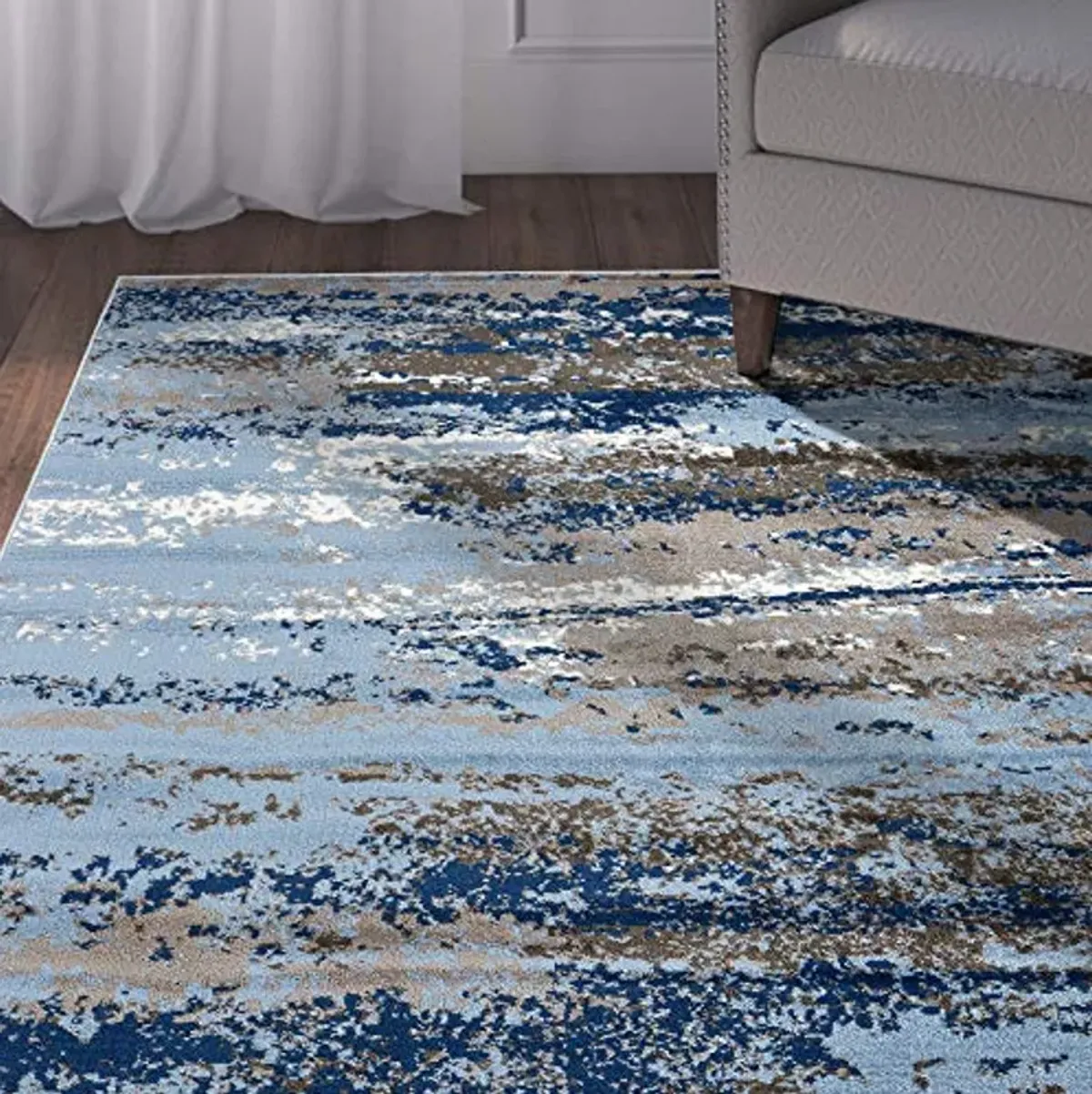 LR Home Infinity Area Rug, 5'2" x 7'2", L S. Blue