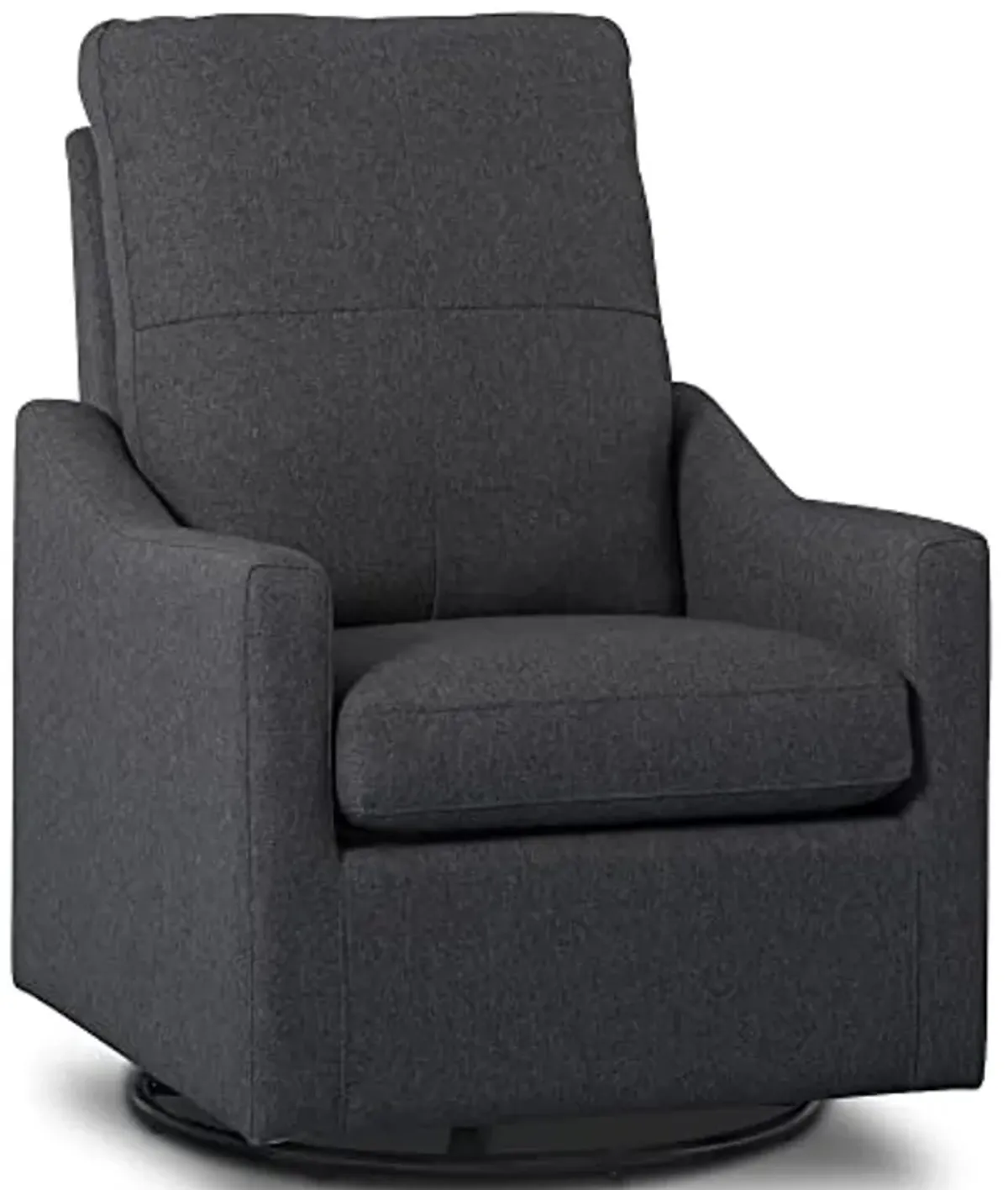 Delta Children Kenwood Glider Swivel Rocker Chair, Dark Grey