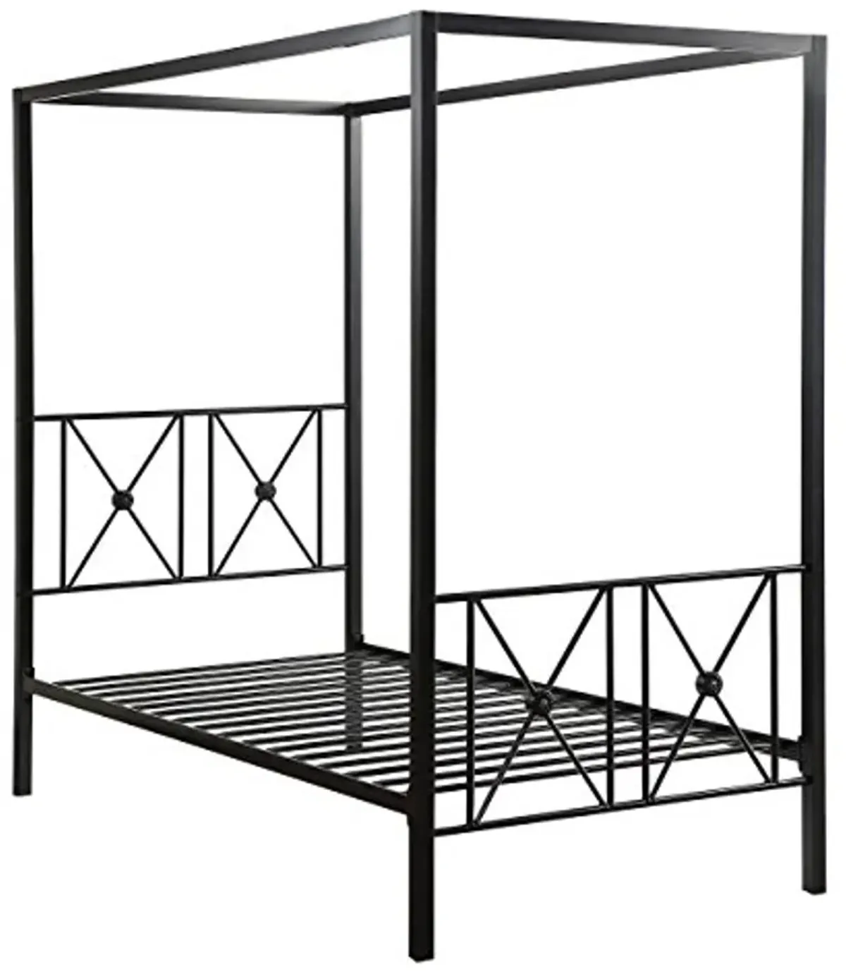 Homelegance Rapa Metal Canopy Bed, Twin, Black