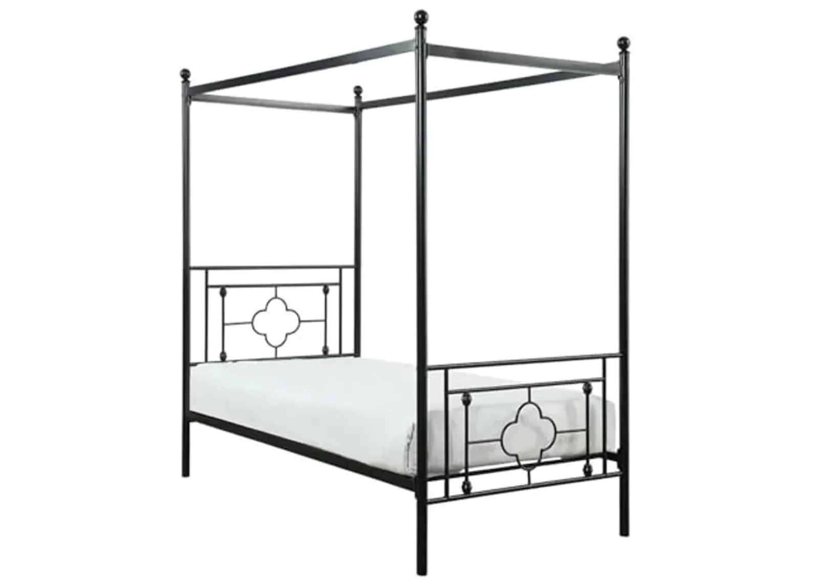 Homelegance Hosta Metal Canopy Bed, Twin, Black