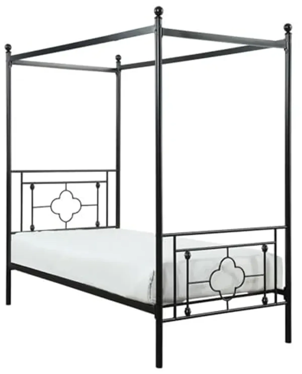 Homelegance Hosta Metal Canopy Bed, Twin, Black