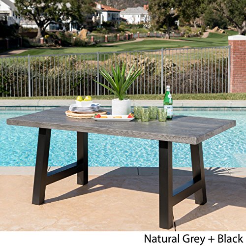 Christopher Knight Home Ozias Indoor Lightweight Concrete Dining Table