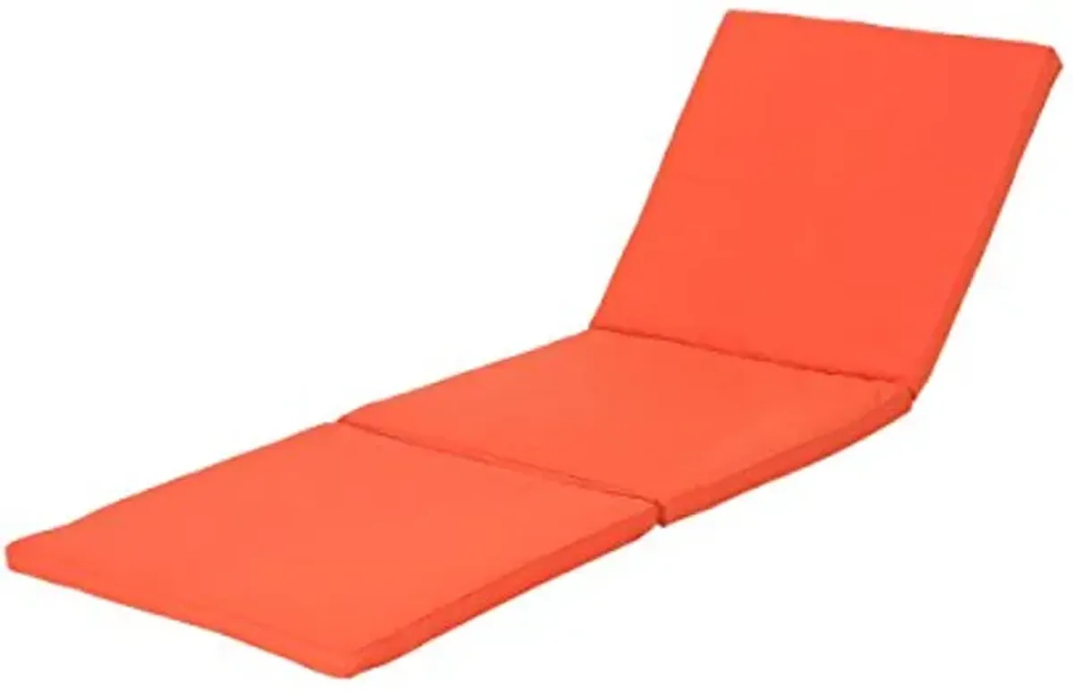 Christopher Knight Home Jamaica Outdoor Water Resistant Chaise Lounge Cushion, Orange, 1 Count (Pack of 1)