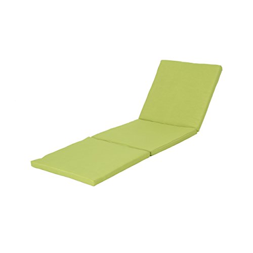 Christopher Knight Home Jamaica Outdoor Water Resistant Chaise Lounge Cushion, 1 Count (Pack of 1),Green