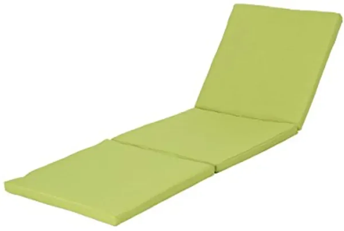 Christopher Knight Home Jamaica Outdoor Water Resistant Chaise Lounge Cushion, 1 Count (Pack of 1),Green