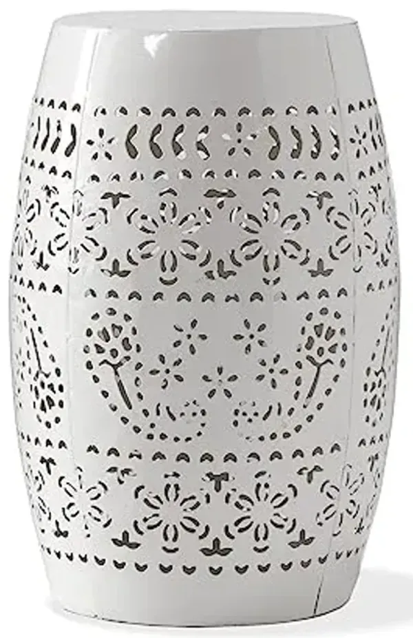 Christopher Knight Home Ruby Outdoor 12" Iron Side Table, White