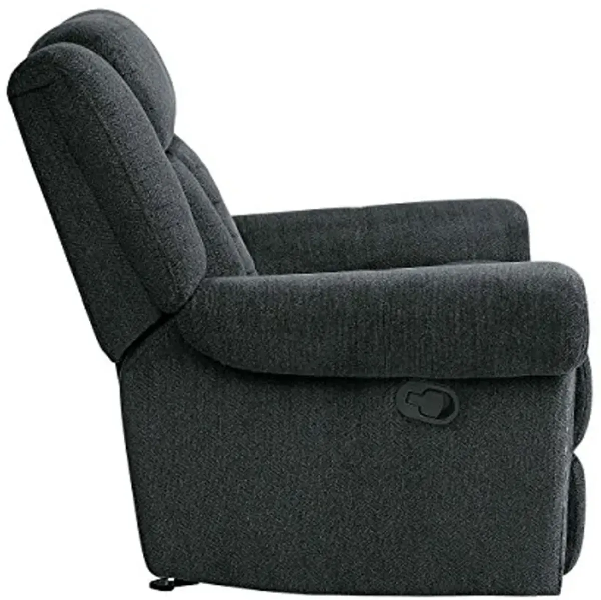 Homelegance Nutmeg Upholstered Reclining Chair, Charcoal Gray