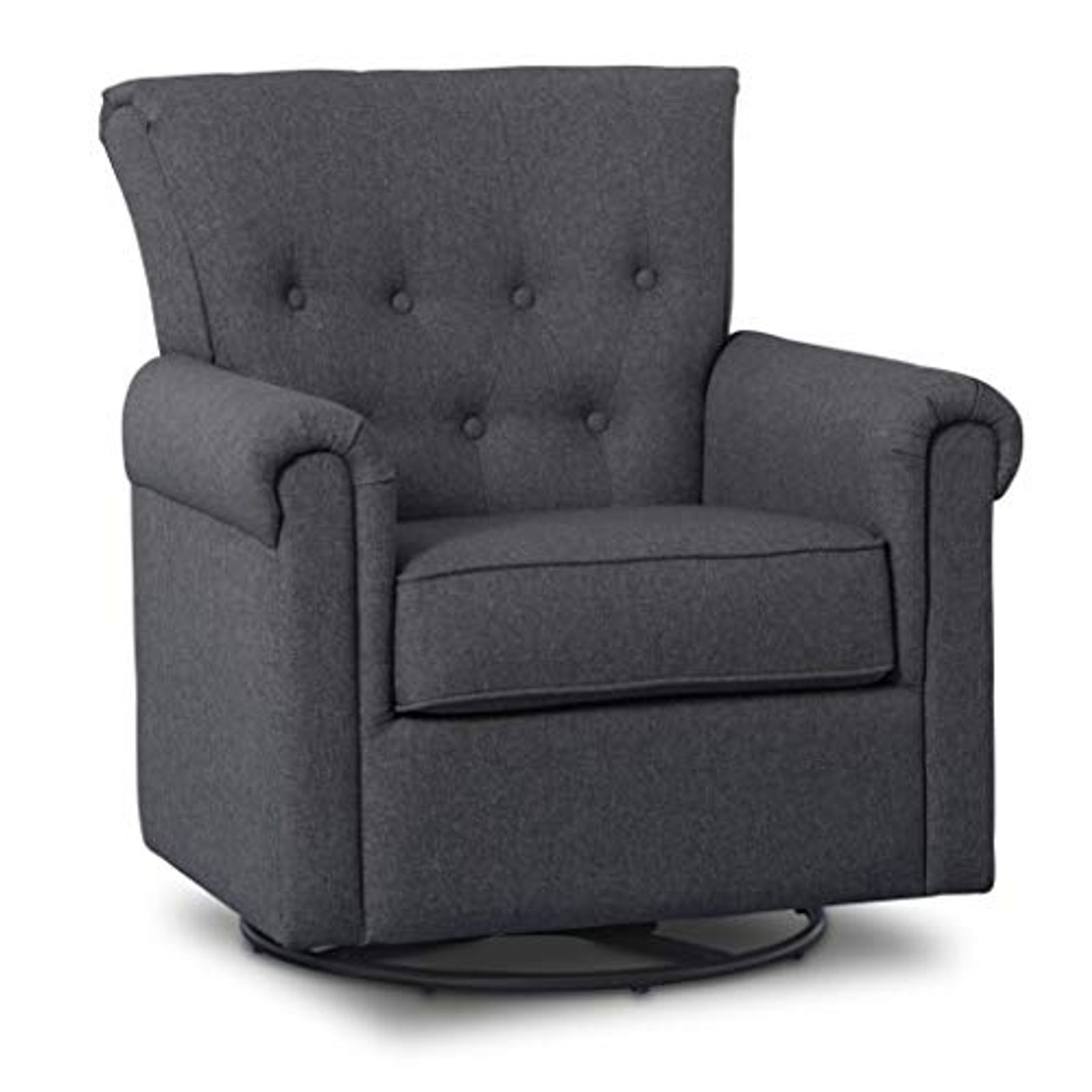 Delta Children Harper Glider Swivel Rocker Chair, Charcoal