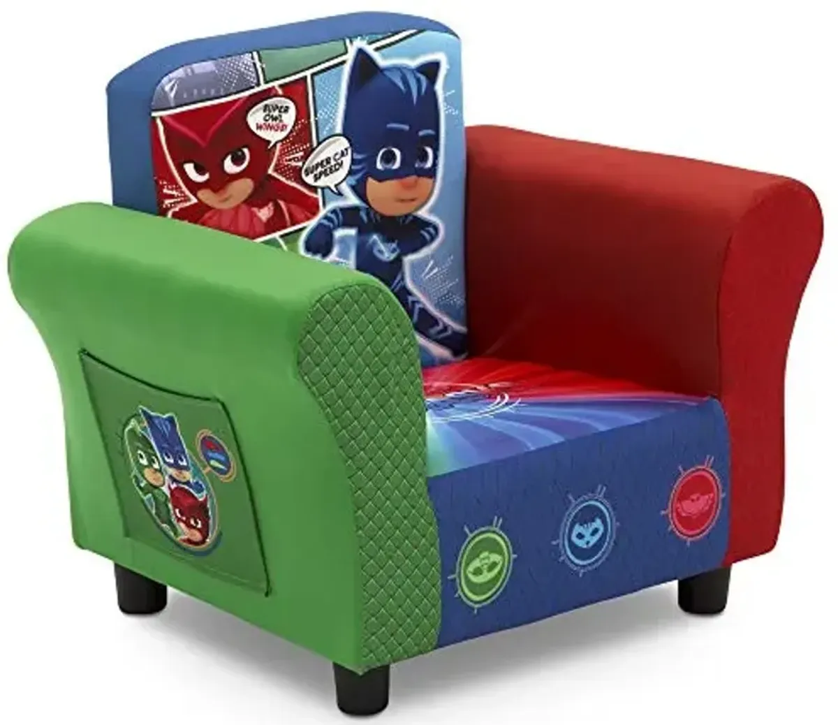 Delta Children Colorful Kids Upholstered Chair, Pj Masks