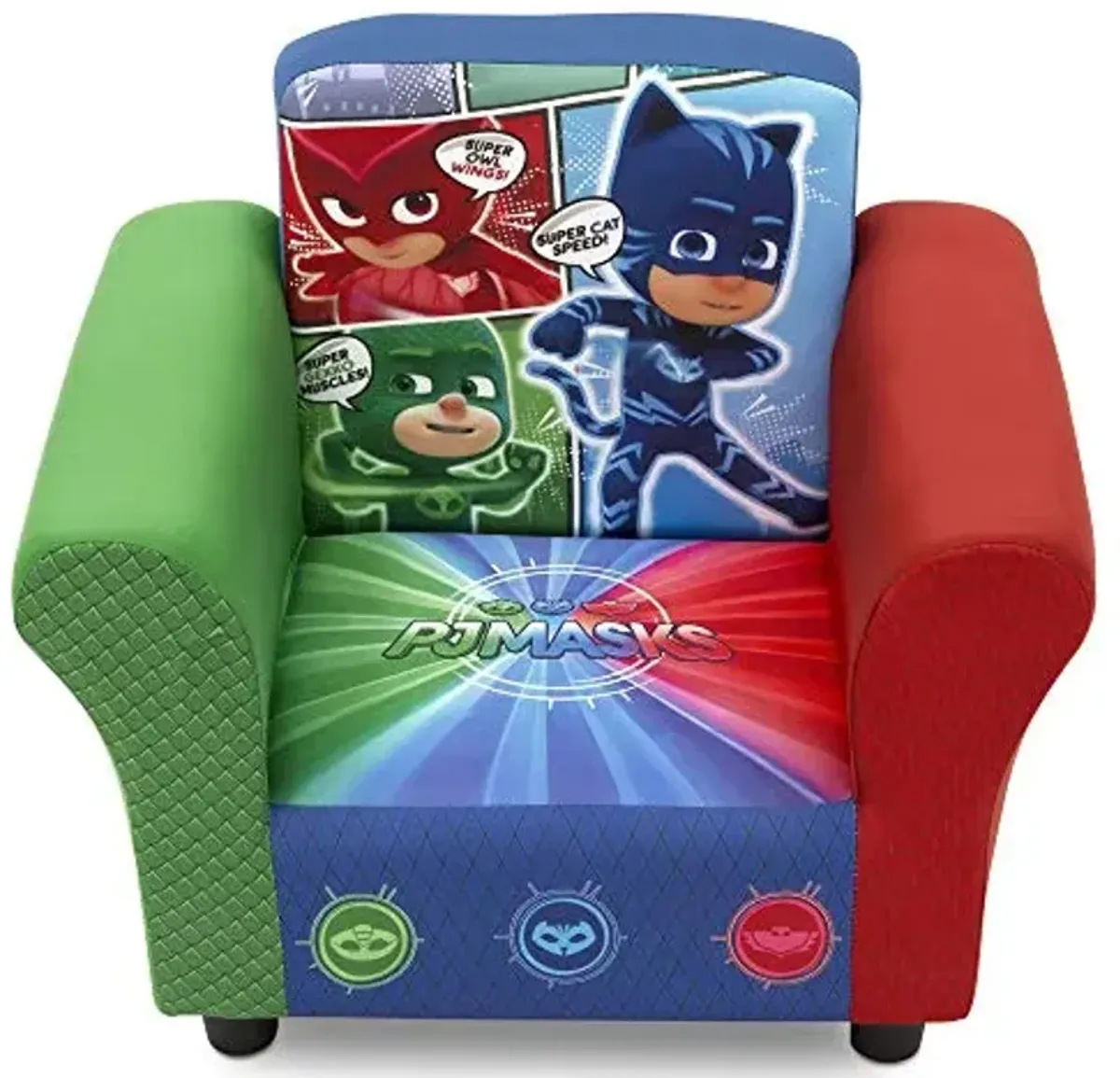 Delta Children Colorful Kids Upholstered Chair, Pj Masks