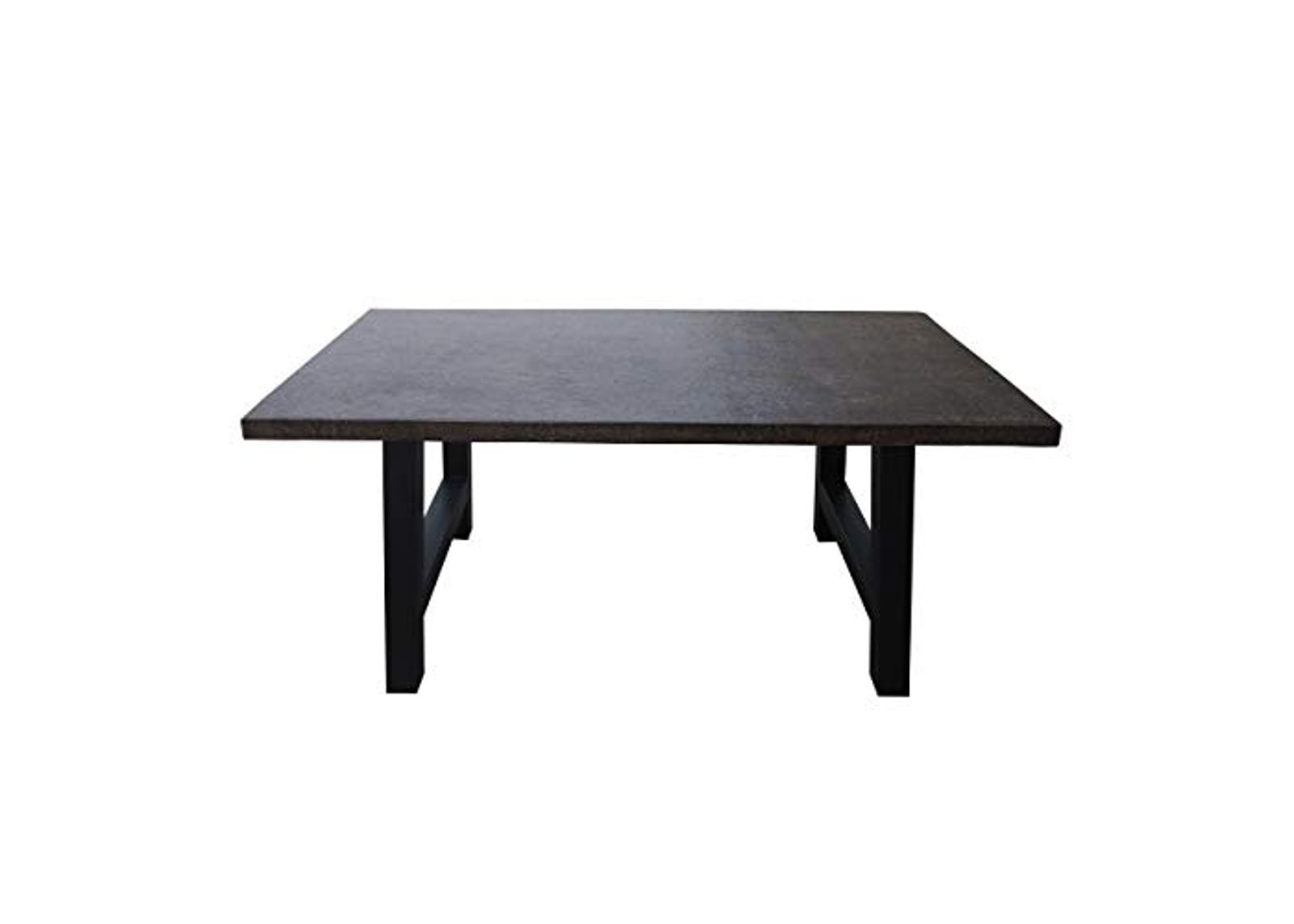 Christopher Knight Home Valencia Outdoor Lightweight Concrete Dining Table, Stone Finish Brown / Black