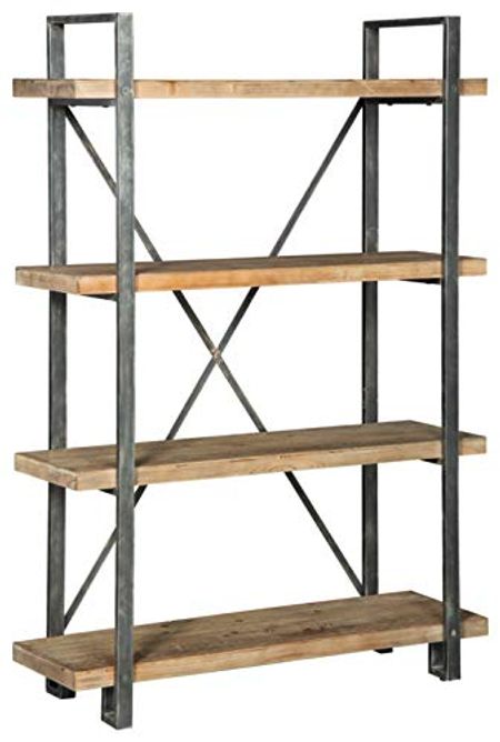 Signature Design by Ashley Forestmin Vintage 4 Tier Wood Bookcase, Light Brown