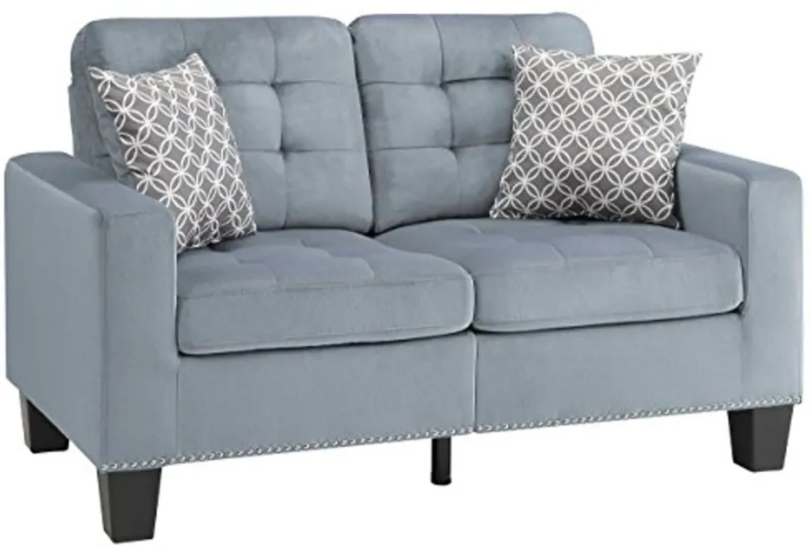 Homelegance Lantana 57" Fabric Loveseat, Gray