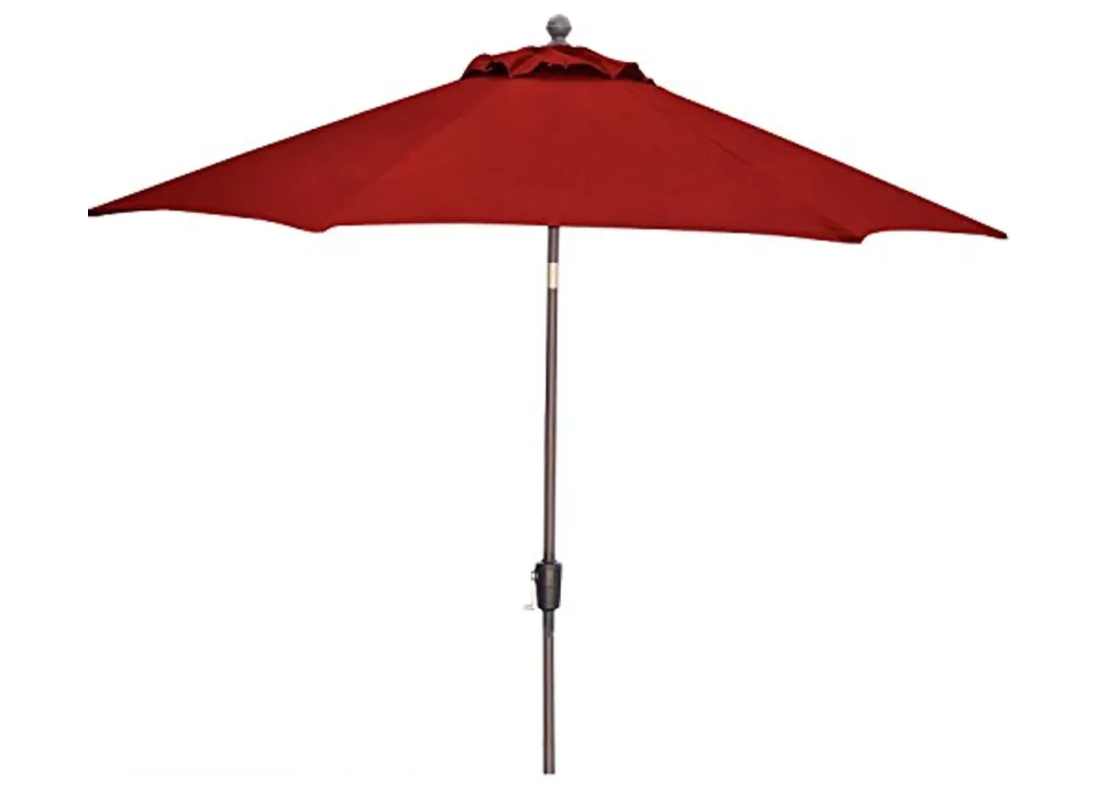 Hanover Traditions 9 Ft. Market Outdoor Umbrella with Tilt Crank Lever, Rust-Resistant, All-Weather, Red