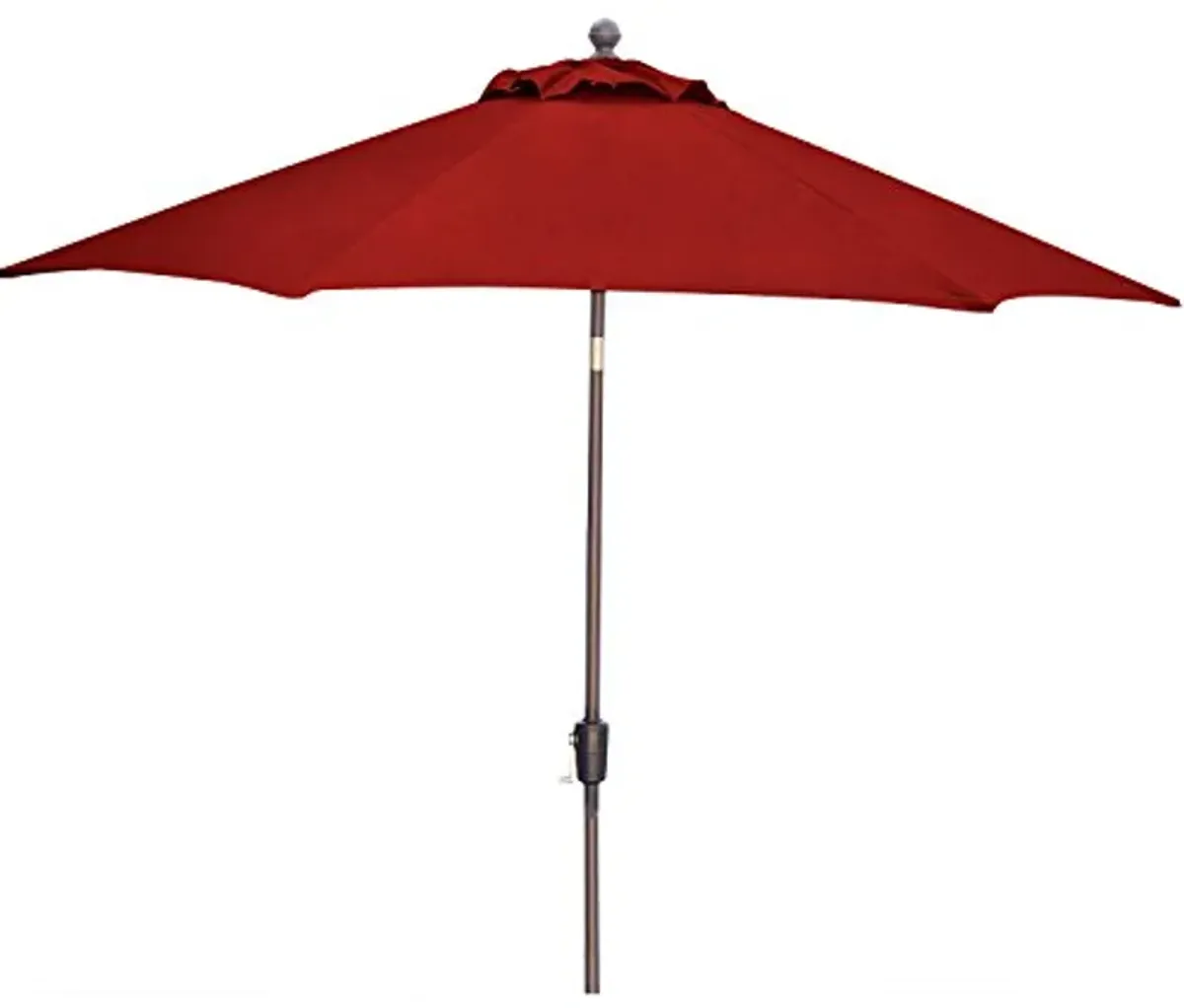 Hanover Traditions 9 Ft. Market Outdoor Umbrella with Tilt Crank Lever, Rust-Resistant, All-Weather, Red