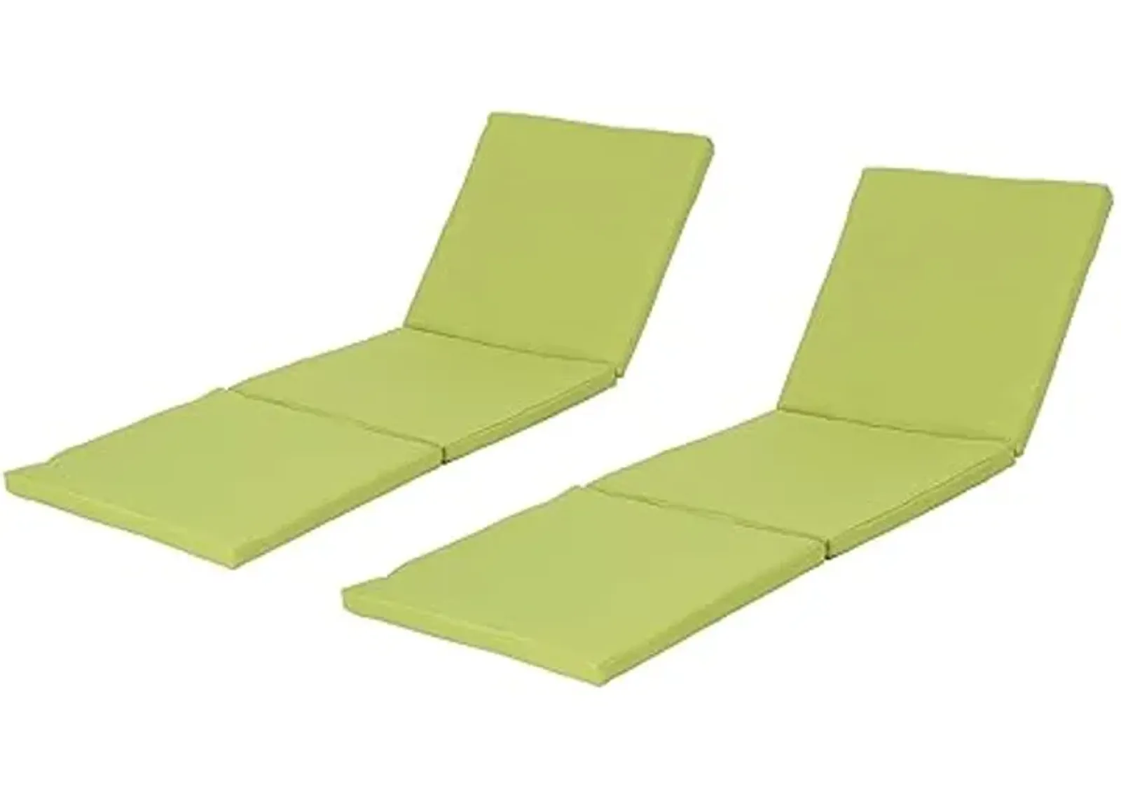 Christopher Knight Home Jamaica Outdoor Water Resistant Chaise Lounge Cushions, 2-Pcs Set, Green