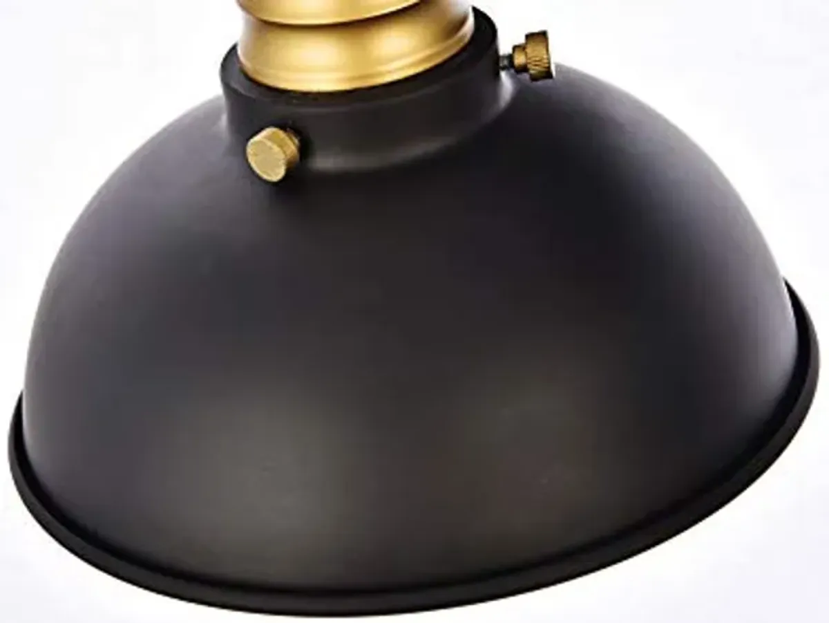 Elegant Lighting Living District Indoor Modern Home Decorative Bright Ceiling Anders Collection Wall Sconce D27 H8.3 Lt:3 Black and Brass Finish